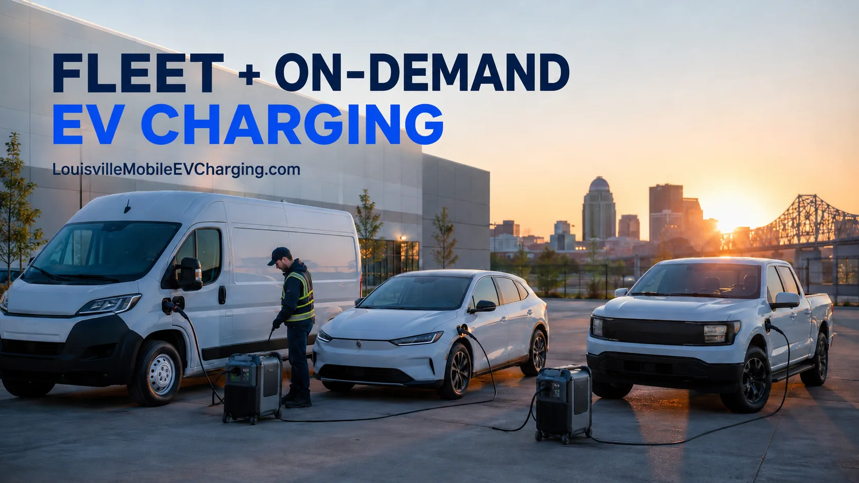 Mobile EV charging for commercial fleet vehicles in Louisville Kentucky